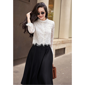 Jupe midi évasée noire élégante et moderne pour femme, taille haute, décontractée, pour le bureau, conception personnalisée ODM OEM RYAN - Product Image 5