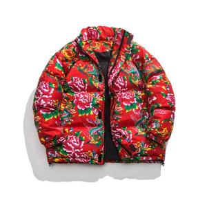 Unisex Plaid Print Hooded Slim Fit Puffer Jacket Stand Collar Windproof <b>Winter</b> <b>Fleece</b> 100% Polyester Zipper Front - Product Image 2