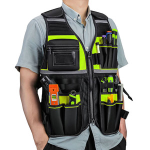 Chaleco de Trabajo para Electricistas, Resistente, Impermeable, con 10-14 Bolsillos, Reflectante, con Logotipo de Goma, Personalizable OEM - Product Image 1