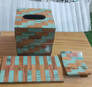 Juego de accesorios de baño de madera y resina fundida Premium Luxury Hotel Experience - Product Image 2