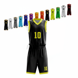 Maillot de basket-ball réversible professionnel pour le streetball en plein air, uniforme léger et respirant, kit d'entraînement pour les clubs - Product Image 1