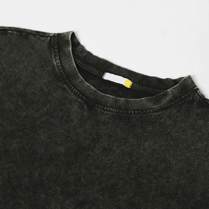 Camiseta de Verano con Lavado Ácido, Estilo Vintage, Informal, para Mujer, 100% Algodón, Corte Regular, Tejido de Punto, Manga Corta, Ecológica - Product Image 6