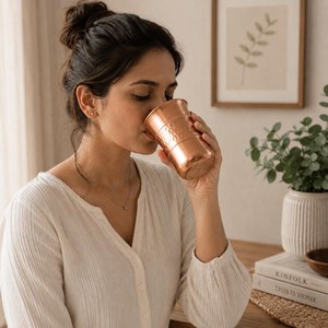 Vaso de Cobre Estampado a Mano de Primera Calidad, Regalo Elegante de Bajo Costo para Familiares, Amigos y Invitados, Vaso de Cobre Estampado Tradicional - Product Image 2