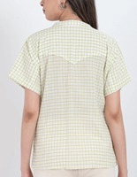 Chemisier A-line d'été pour femme, le plus vendu, en coton tissé à la main, col en V, sans manches, lavable, écologique, respirant et léger