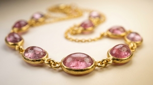 Elegante Collar de Turmalina Bicolor en Plata 925 con Baño de Oro, Joyería Artesanal con Piedras Preciosas para Mujer - Product Image 4