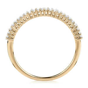 Anillo de Boda Curvo de Oro Amarillo de 10K con Diamantes Baguette Certificados por IGI, 0.48 CT, Anillo de Compromiso Eternity Minimalista Apilable - Product Image 3