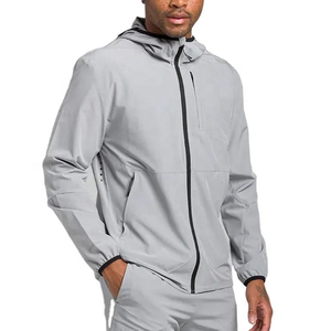 Windproof Windbreaker Breathable Hooded Rain <b>Jacket</b> Custom 100% Polyester Outdoor Waterproof Hiking <b>Jacket</b> <b>Man</b> Running Wear - Product Image 2