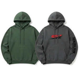 Sweat à capuche pour homme en tissu premium 450 GSM, coupe ample contemporaine, en molleton épais, avec cordon de serrage et logo personnalisé - Product Image 6