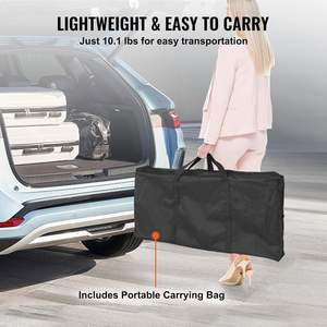 Pannello singolo 8mm rettangolo da tavolo da tavolo portatile pieghevole in alluminio da tavolo gonna nera borsa 39.4X15 X tavolo - Product Image 4