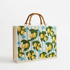 Pochette vintage en textile brodé à motif floral, faite à la main, avec poignée en bambou, ouverture à bouton-pression, en satin, pour toutes les saisons, idéale pour les fêtes 4 - Product Image 2