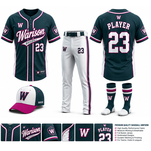 Plus Size Unisex Breathable Baseball Teamwear Uniform Set Sublimation 100% Polyester Softball Training Uniform Kit - Product Image 4