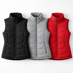 Chaleco con Cuello Alto Personalizado al por Mayor para Mujer - Chaleco con Cuello Alto para Mujer OEM, Venta Directa de Fábrica - Product Image 5