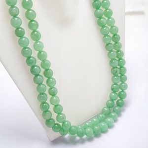 Perles rondes en aventurine verte naturelle, brin de 15 pouces, perles de pierres précieuses en vrac pour la fabrication de bijoux - Product Image 4