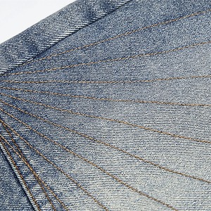 Custom <b>Men's</b> 100% Denim Shorts Baggy Rhinestone pant Summer <b>jeans</b> Diamond Crystal Side Strip Washed Denim Shorts for <b>Men</b> - Product Image 5