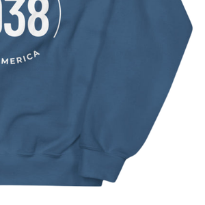 Sweat-shirt unisexe blanc à col rond, bleu, avec motif brodé circulaire, en polaire, à manches longues, vêtement décontracté et tendance - Product Image 6