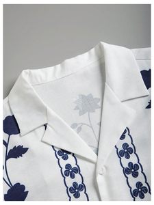 Ensemble de vacances pour hommes : chemise à manches courtes imprimée et short de plage assorti, tenue décontractée estivale colorée et légère, ensemble deux pièces pour hommes - Product Image 3