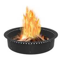 Skies Trader Brasero de camping portable à gaz naturel pour extérieur, chauffage de terrasse en métal, réchaud de jardin, poêle à bois avec porte à cendres