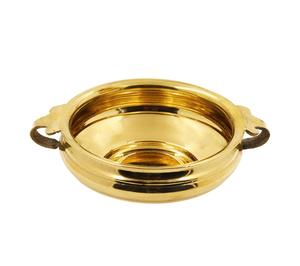 Cuenco de latón para flores flotantes, decoración de mesa, artículo tradicional de decoración del hogar con asas, centro de mesa festivo para pooja. - Product Image 2