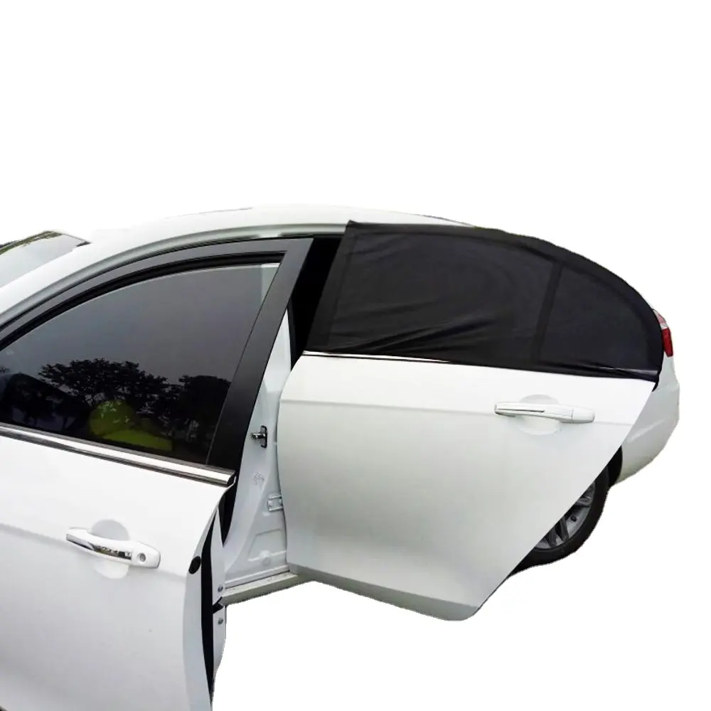 2pcs Car Window Cover Rear Window Sun Shade Sunshade UV Protection Solar Mosquito Dust Protection Sun Shade Visor Curtain