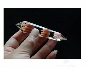 Varita de Cuarzo Transparente de Alta Calidad al por Mayor, Estilo Mascota de Feng Shui, 99.9% de Pureza, Doble Punta, Pulida a Mano, Cristal para Sanación Reiki, Recuerdos - Product Image 6