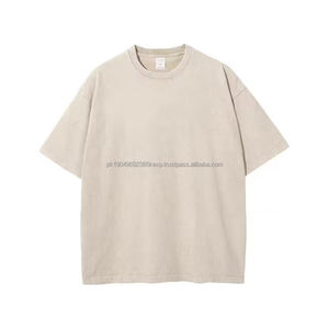 Camiseta Blanca de Cáñamo para Hombre, Estilo Holgado, Hombros Caídos, con Logotipo Personalizado, Camiseta Blanca con Texto en Relieve - Product Image 5