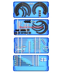 BISONS - Juego de Instrumentos Ortopédicos Híbridos para Fijación Externa, Kit Quirúrgico para Fijación Ósea en Traumatismos, Aprobado por CE e ISO - Product Image 1