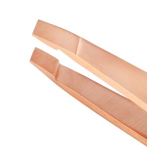 Pinza Inclinada Mini ZETOMED PRO Color Oro Rosa - Acero Inoxidable, Punta Lisa, Herramienta Duradera para Pestañas - Product Image 2