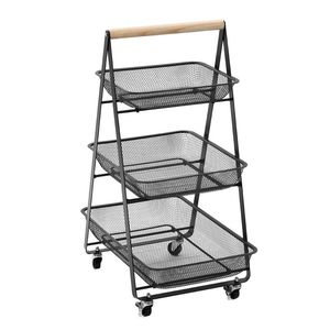 Exclusive Iron Kitchen Trolley Utility <b>Cart</b> Featuring Strong Metal Construction And Elegant Kitchen Organization Style - Product Image 2