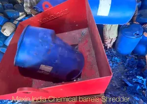 Best Quality HDPE Blue Drum <b>Shredder</b> Double Shaft Semi-Automatic 1000 kg/hr Electric Plastic Crushing Machines - Product Image 4