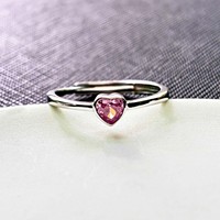 Bague de mariage classique en argent sterling 925 pour femme, design basique, zircon taille cœur, bague de fiançailles tendance pour soirée