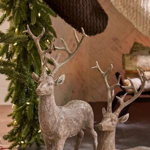 Figuras Rústicas de Reno Navideño de Aluminio Fundido para Decoración de Chimeneas y Mesas Festivas, Estatuas Marrones Estilo Bosque - Product Image 5