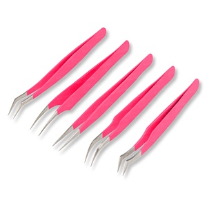 ชุดแหนบขนตาแบบคลาสสิกน้ำหนักเบาพร้อมปลายแหลมไฟเบอร์อุปกรณ์เสริมความงามสำหรับผู้หญิง - Product Image 1