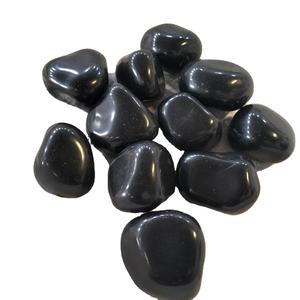 Piedras de Ágata Redondas Pulimentadas a Máquina y por Rodillos, Color Negro Azabache Premium, para Decoración de Jardines y Paisajismo - Product Image 4