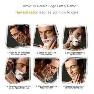 Maquinilla de Afeitar Clásica para Hombre, Depilación Suave, Cuchillas de Acero Inoxidable de Doble Filo, Afeitadora de Barba con Nuevo Diseño - Product Image 1