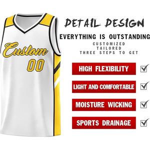 Conjunto de Camisetas y Pantalones Cortos de Baloncesto Personalizados, Logotipo, Nombre, Número, Sublimación, Bordado, Apliques 3D, 100% Poliéster, Unisex - Product Image 3