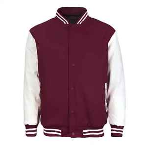 Veste bomber varsity pour homme en toile de qualité supérieure, décontractée, respirante, écologique, design hivernal, boutonnée - Product Image 2