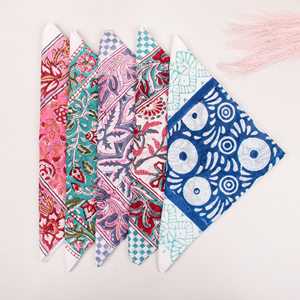 Handmade Bulk Price 100% Cotton Hand Block Print <b>Square</b> <b>Scarf</b> 21" Custom Multicolor Printed Bandanas Eco Friendly Wraps Fashion - Product Image 6