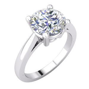 Divya Creations - Anillo de Plata 925 con Diamante Cultivado en Laboratorio de Alta Calidad para Mujer, Color E, Lujo, 2 Quilates, Certificado IGI, Corte Brillante, Único - Product Image 1