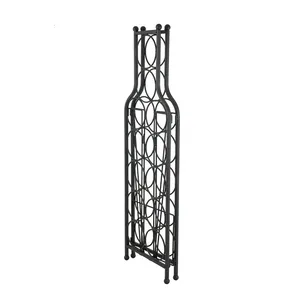 Soporte para Botellas de Metal Hecho a Mano por el Fabricante, Botellero Premium para Encimera de Cocina, Estilo Rústico de Aluminio Hecho a Mano de Lujo - Product Image 2