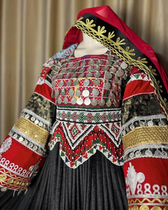 Vestido Afgano Hecho a Medida, Venta Caliente, Fabricante de Ropa para Mujer en Pakistán, Vestidos Originales Afganos Kuchi para Fiesta - Product Image 5