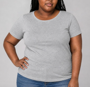 Camiseta de Verano Personalizada para Mujer, Talla Grande, Algodón y Elastano, Corte Holgado, Color Sólido, Manga Corta, Logotipo Personalizado, Directo de Fábrica, Exportación BD, OEM - Product Image 4