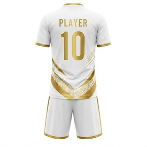 Ensemble de maillots de football noirs personnalisés pour hommes, uniforme de football par sublimation, kit d'entraînement respirant à séchage rapide, vêtements d'équipe, shorts, logo personnalisé - Product Image 3
