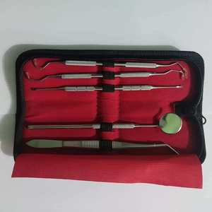 Kit d'examen dentaire en acier inoxydable pour usage professionnel : miroir de blanchiment dentaire, détartreur, pinces, instruments chirurgicaux de base - Product Image 2