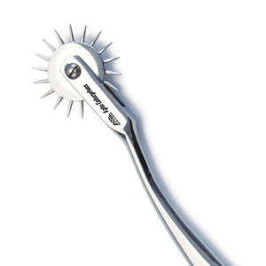 Mango de acero inoxidable con espolón giratorio mecanizado de precisión diseñado para probar reacciones nerviosas Pruebas neurológicas - Product Image 4