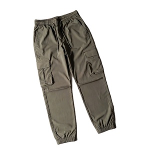 Pantalon cargo jogger pour homme, vente en gros OEM, multi-poches, taille élastique droite, imperméable, respirant, 100% coton et élasthanne, streetwear - Product Image 4