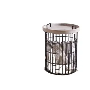 Decorative INDIAN Supplier of Top Selling Storage Basket acnd Can be turned into Table High Quality Home Wicker Table Basket
