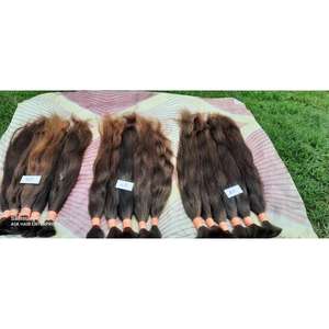 Extensions de cheveux humains luxueuses, longues, aspect naturel, noires, faciles à poser, pour femmes au bureau, au quotidien, pour mariage. - Product Image 1