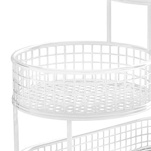 Cesta de Frutas de Tres Niveles, Estante de Almacenamiento Rectangular Blanco Apilable, Organizador de Cocina de Diseño Minimalista - Product Image 3