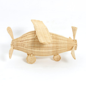 Great quality woven <b>aeroplane</b> <b>toys</b> natural rattan pretend play <b>toy</b> mini size airplane model - Product Image 6