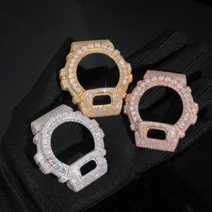 Custom Diamond Look DW6900 Mod Watch Heavy Stainless Steel Iced <b>Case</b> Bold Hip Hop Fashion Watch gshock watch - Product Image 3